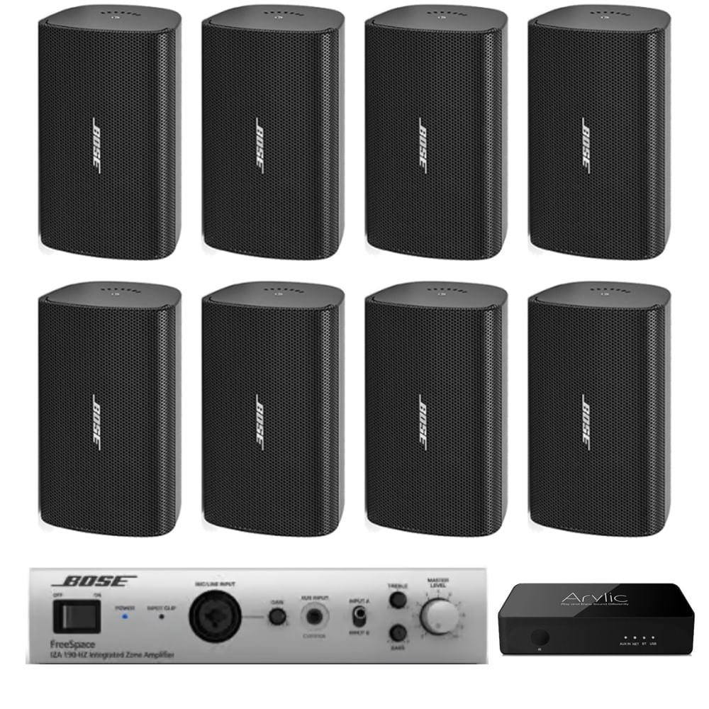 Sistem audio restaurant Bose FS2SE-IZA250, Negru, cu 8 boxe, streamer wi-fi - imagine 4
