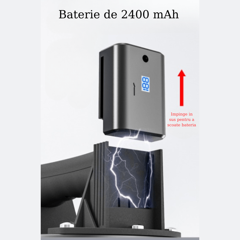 Ventuza Electrica, Reincarcabila, Baterie 2400mAh, Afisaj digital, pentru, sticla, usi, geamuri, placi, marmura, gresie