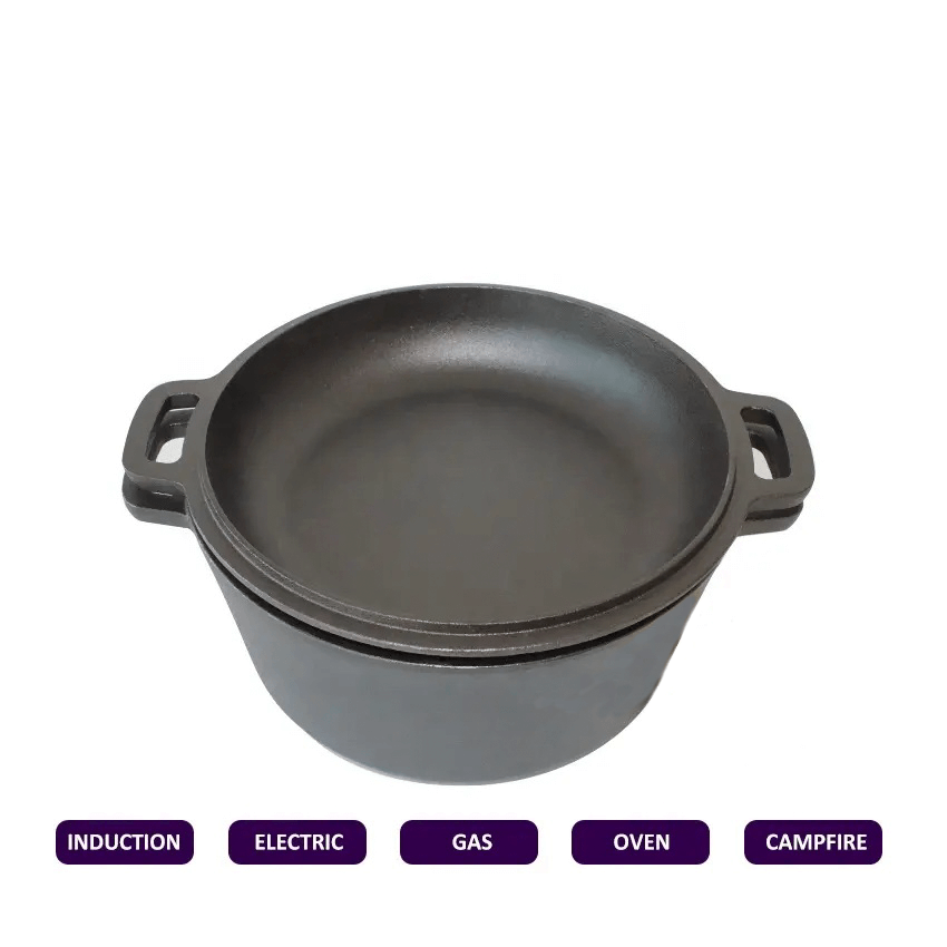 Cratita fonta cu capac fonta 26cm — imaginea 2