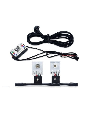 Set 2 leduri Devil Eyes RGB multicolore cu aplicatie de pe telefonul mobil