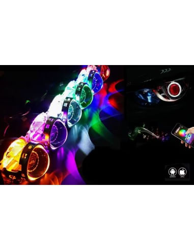 Set 2 leduri Devil Eyes RGB multicolore cu aplicatie de pe telefonul mobil - 1 | YEO