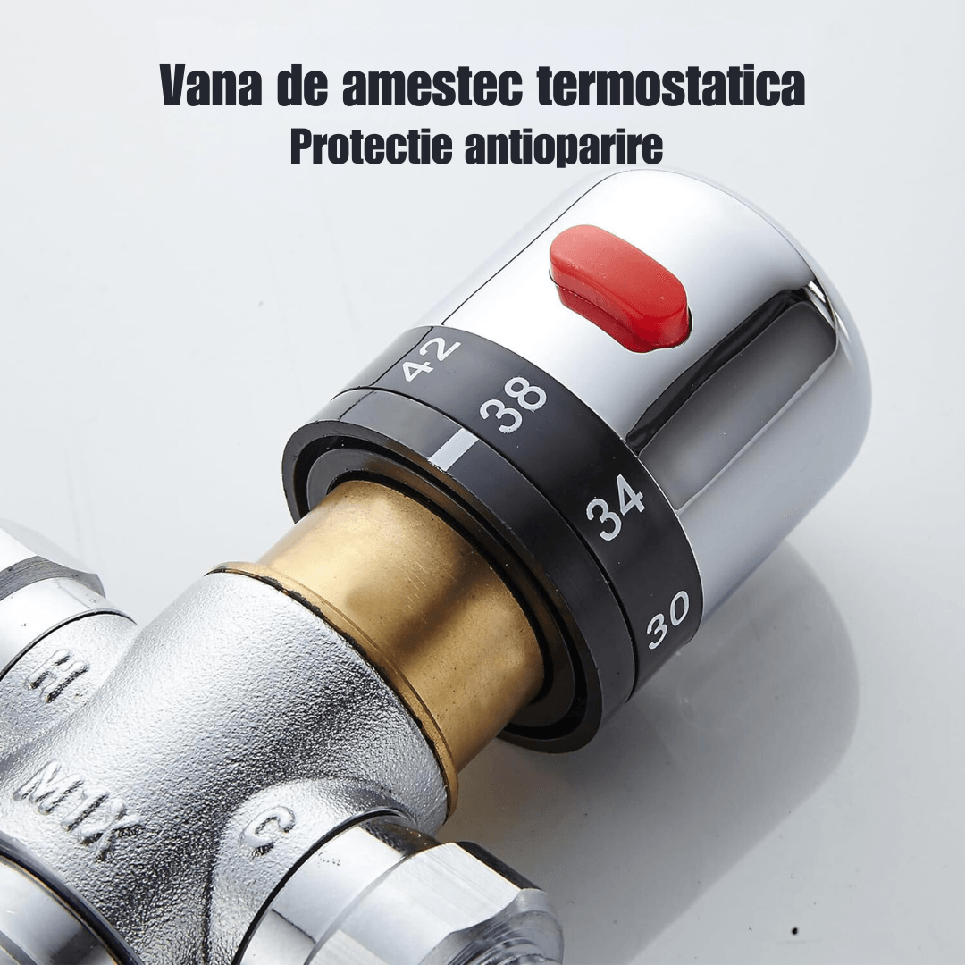Vana de amestec termostatica NeoHGS, G3/4”, filet exterior DN20, protectie antioparire, reglabila, apa calda - 3 | YEO