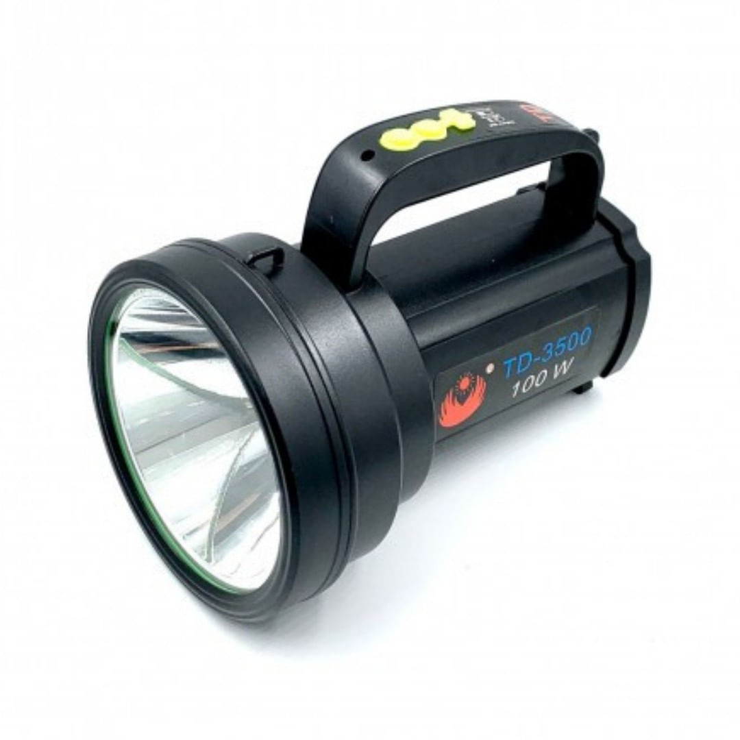 Lanterna TD-3500 cu LED 100 W, acumulator integrat, negru