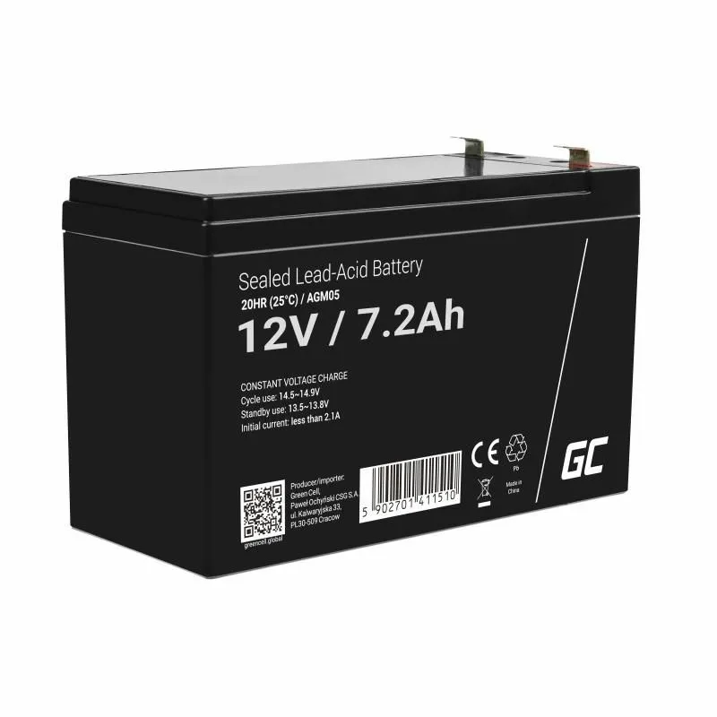 Acumulator 12V 7.2Ah F2/T2 GreenCell