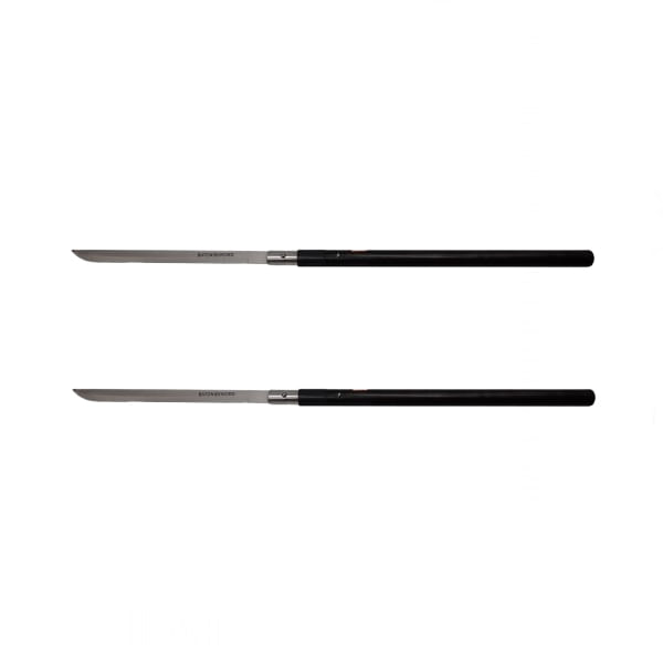 Pachet doua sabii de vanatoare, Shaolin Master, model baston, 87 cm, negru, teaca inclusa