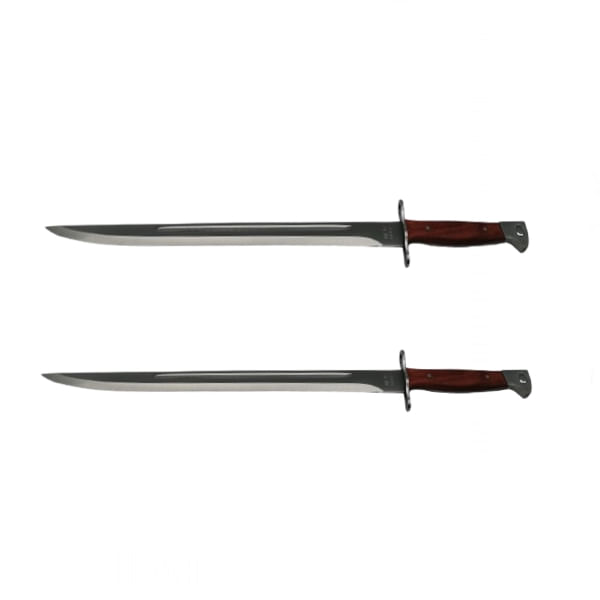 Pachet doua macete vanatoare, model AK, otel inoxidabil, 61 cm, argintiu
