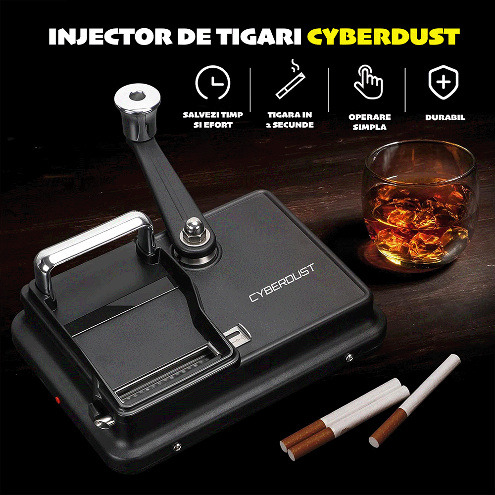 Masina Manuala de Rulat Tigari CYBERDUST, Injector de Tutun de Precizie, Maneta Finisata pentru Confort - imagine 7