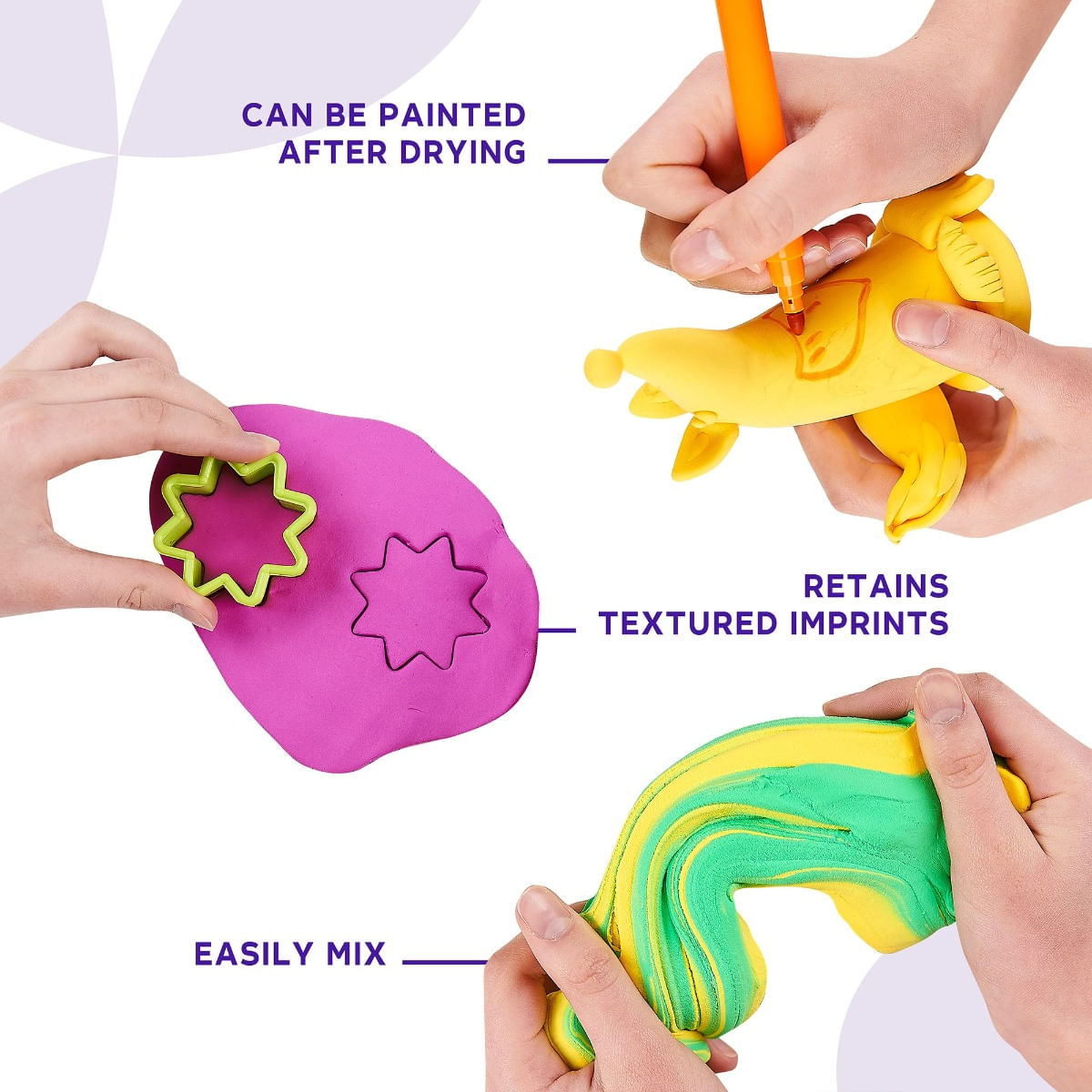 Air Clay pentru modelaj, 200g, Okto - Alb - 2 | YEO