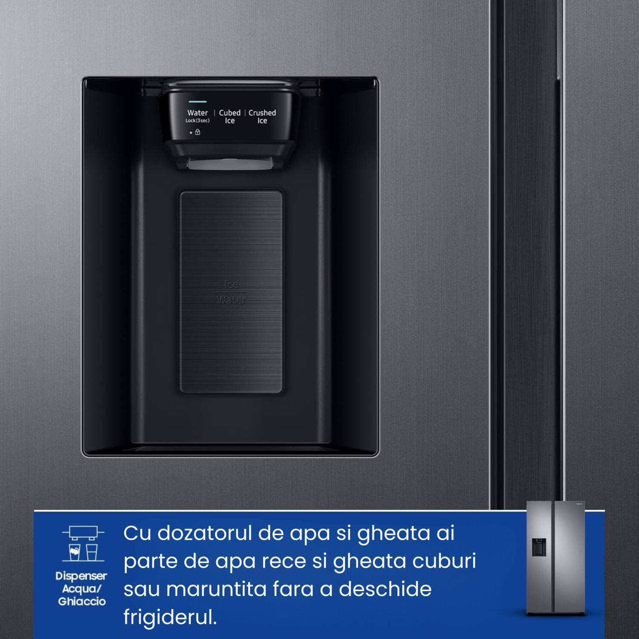 Frigider cu Usa Dubla si Congelator Samsung RS68A8840S9, 5 moduri, Dozator apa si gheata, 178x91cm, 634L, Clasa F - imagine 5