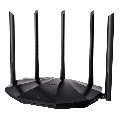 Router Wi-Fi 6, DualBand 2.4Ghz/5GHz, 300+1201Mbps, 5x6dBi, 4 porturi Gigabit - TENDA TND-TX2-PRO