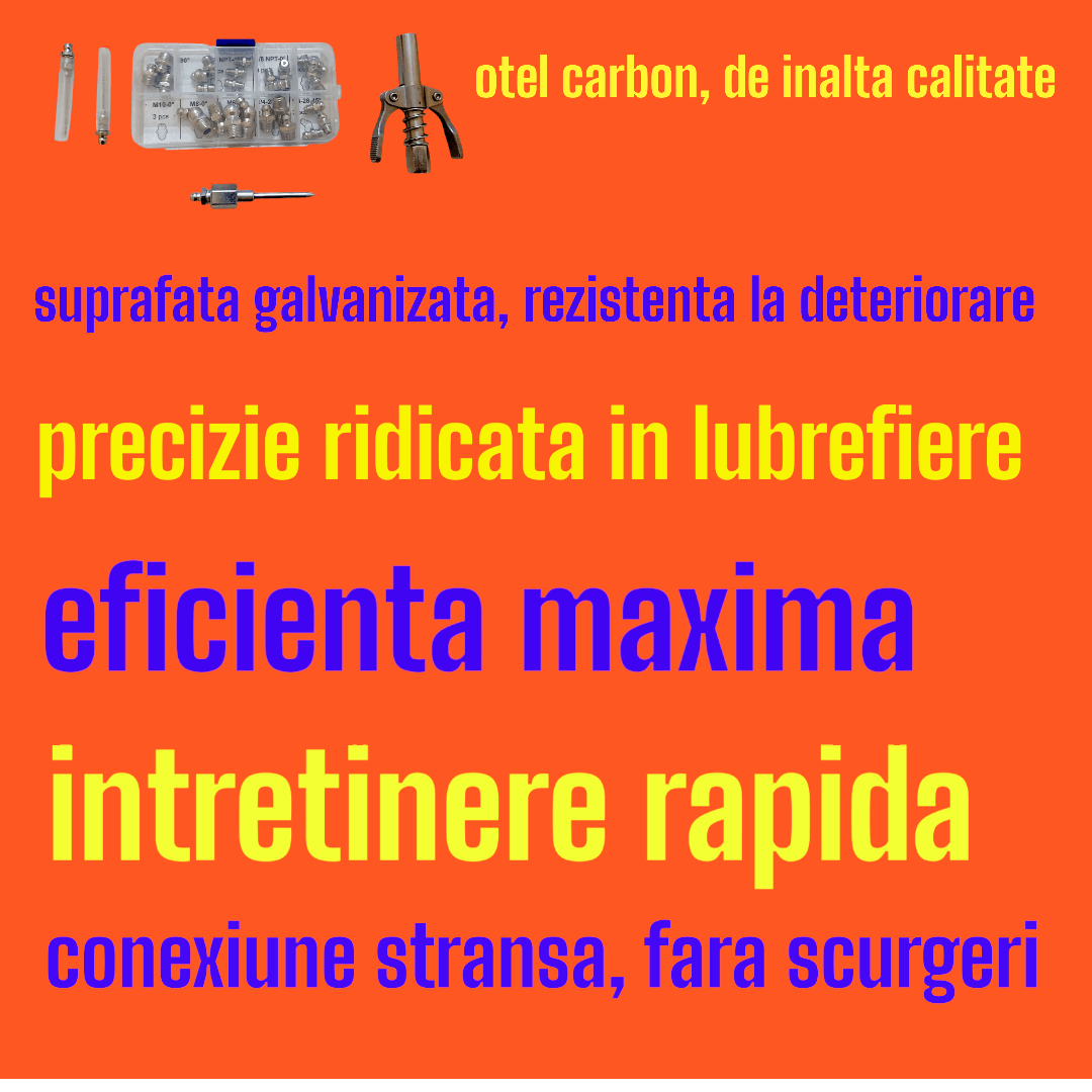 Cap gresor decalimetru, cupla automata, lungime 9 cm, 10000 PSI si 3 ace gresare, lungimi 6-7,5 cm si 23 variante nipluri - 1 | YEO