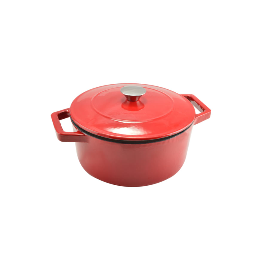 Cratita fonta emailata cu capac 28cm 7litri — imaginea 2
