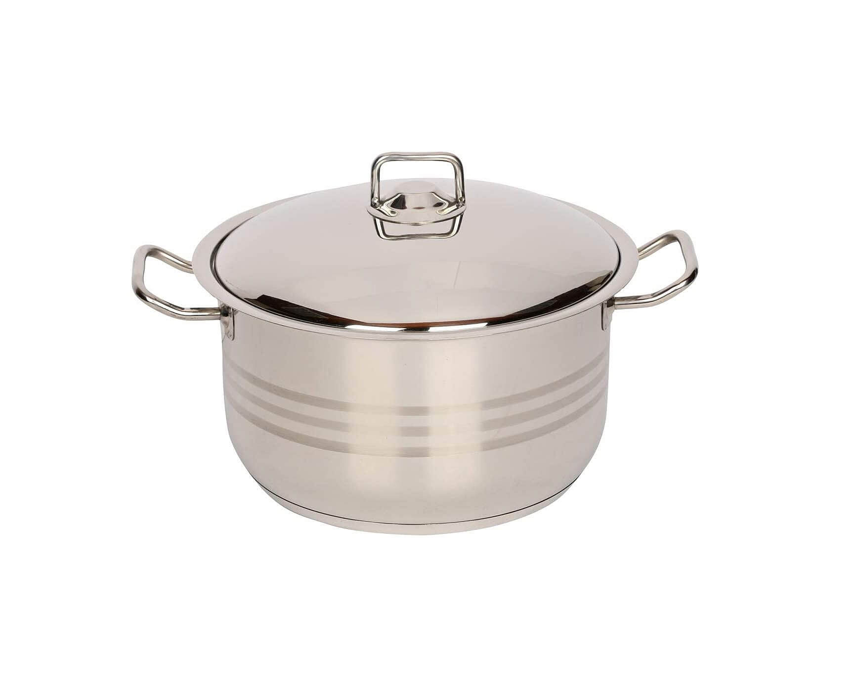 Oala inox cu capac