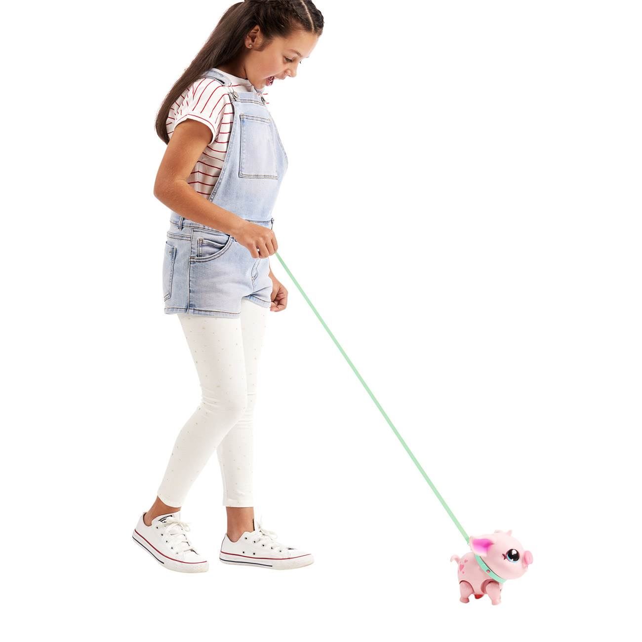 Porcusor interactiv giochi preziosi, lucky the piggy, roz, sunete si reactii, 25+ functii