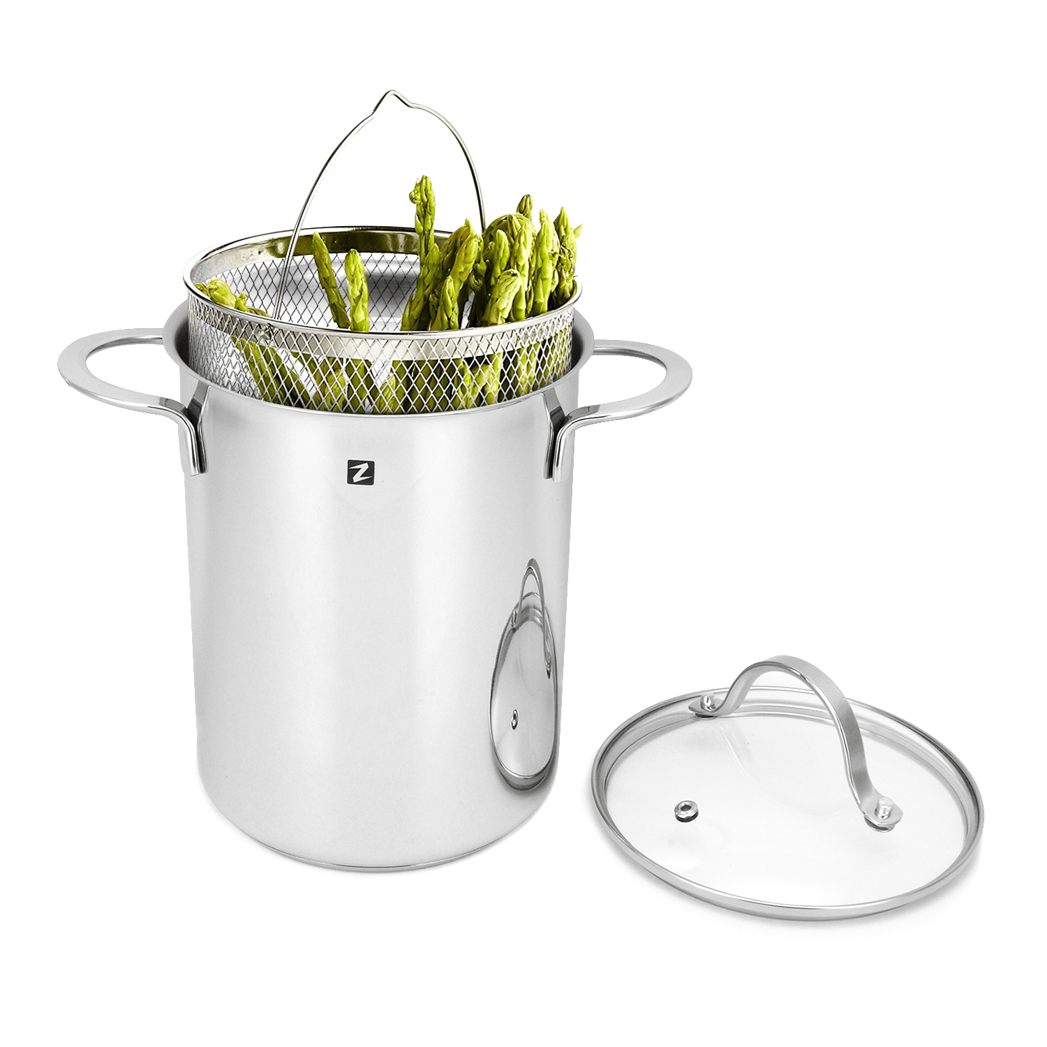Oala pentru sparanghel/paste, inox, 16cm/4,2L - Zokura — imaginea 5