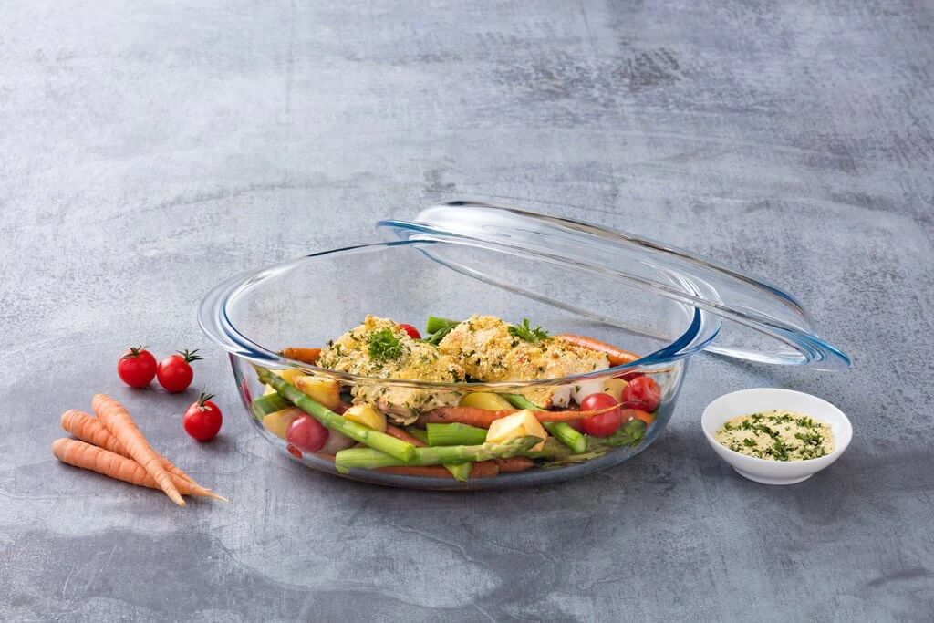Vas termorezistent oval cu capac 5.8L PYREX IRRESISTIBLE