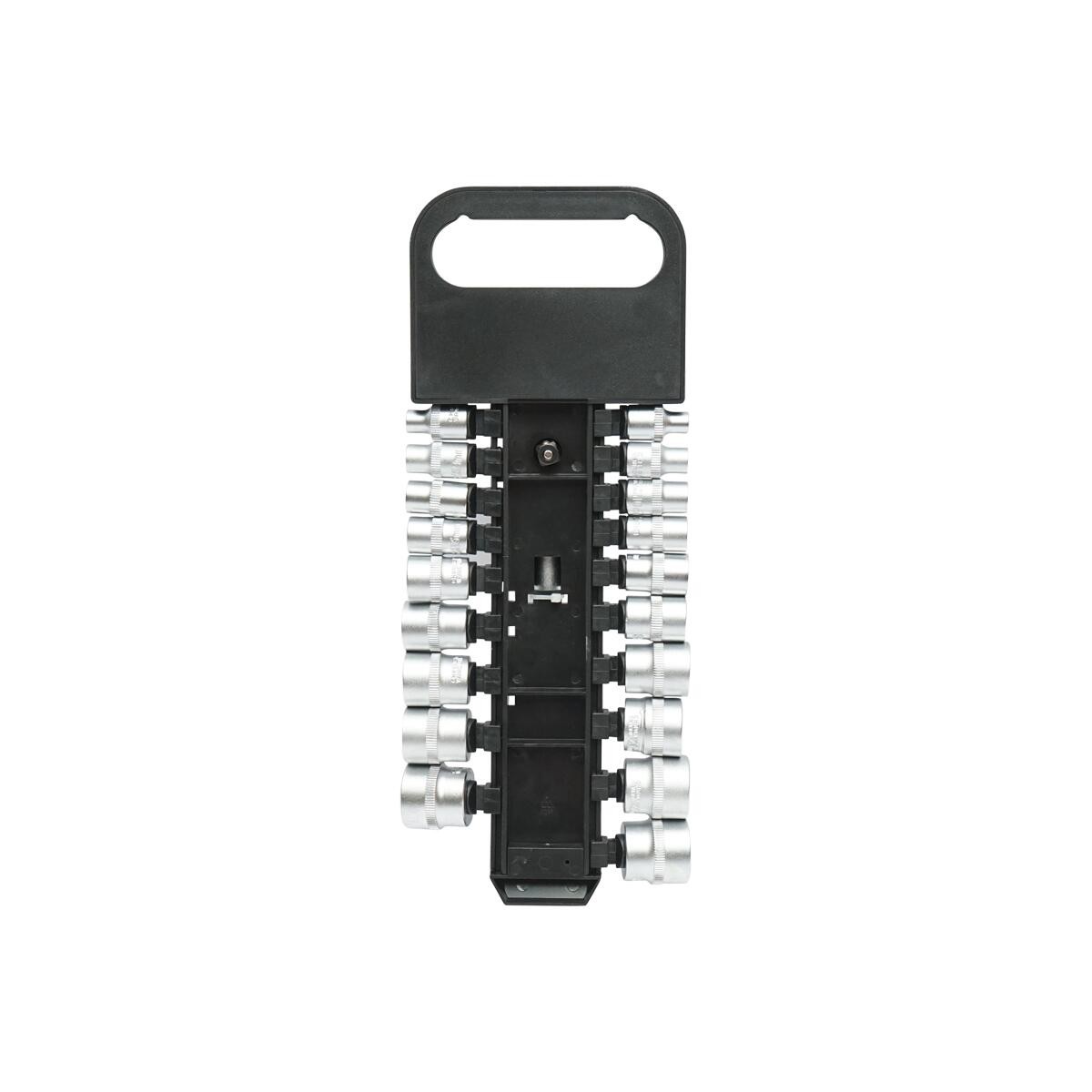 Trusa chei tubulare, 3/8", metrice Cr-V, cu clichet reversibil, 20 piese, Breckner Germany — imaginea 3