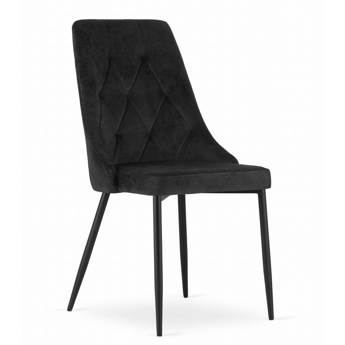 Scaun bucatarie/living, Artool, Imola, catifea, metal, negru, 48.5x61x93.5 cm — imaginea 4