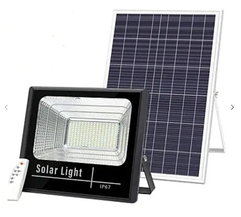 KIT Proiector 100w LED DIMABIL JORTAN cu Panou Solar INDIVIDUAL si Telecomanda — imaginea 2