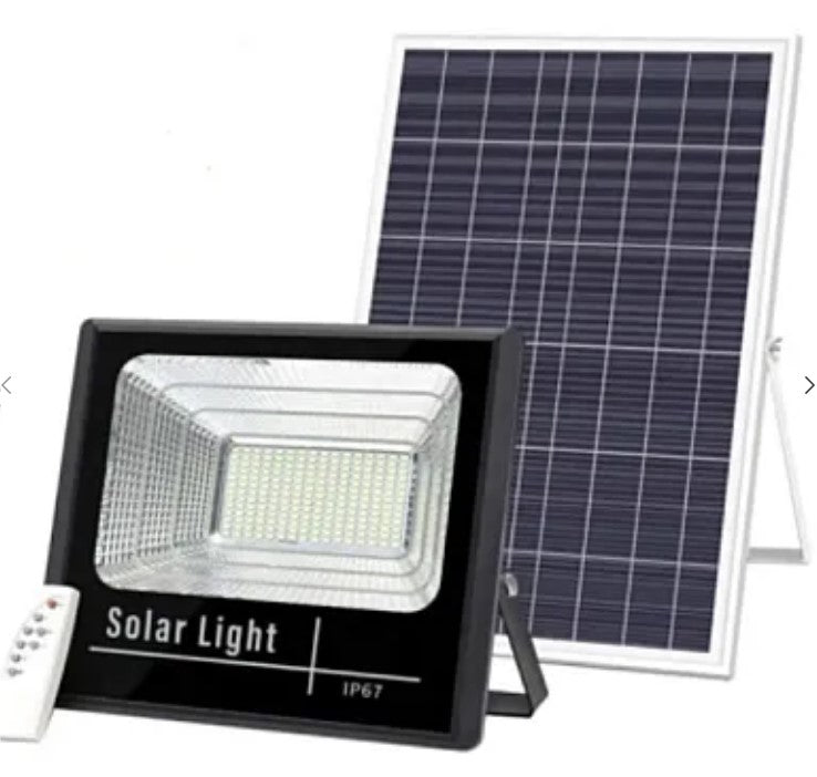 KIT Proiector 600w LED DIMABIL JORTAN cu Panou Solar si Telecomanda — imaginea 2