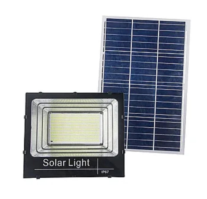 KIT Proiector 600w LED DIMABIL JORTAN cu Panou Solar si Telecomanda — imaginea 3