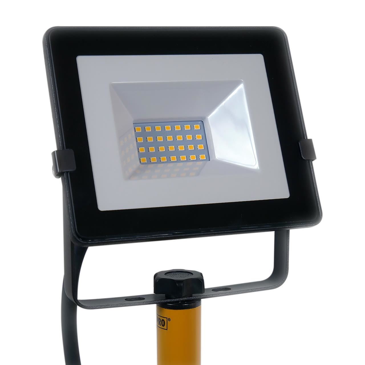 Proiector lucru, LED SMD, cu trepied, 20 W, 1600 lm, IP65, Strend Pro — imaginea 2