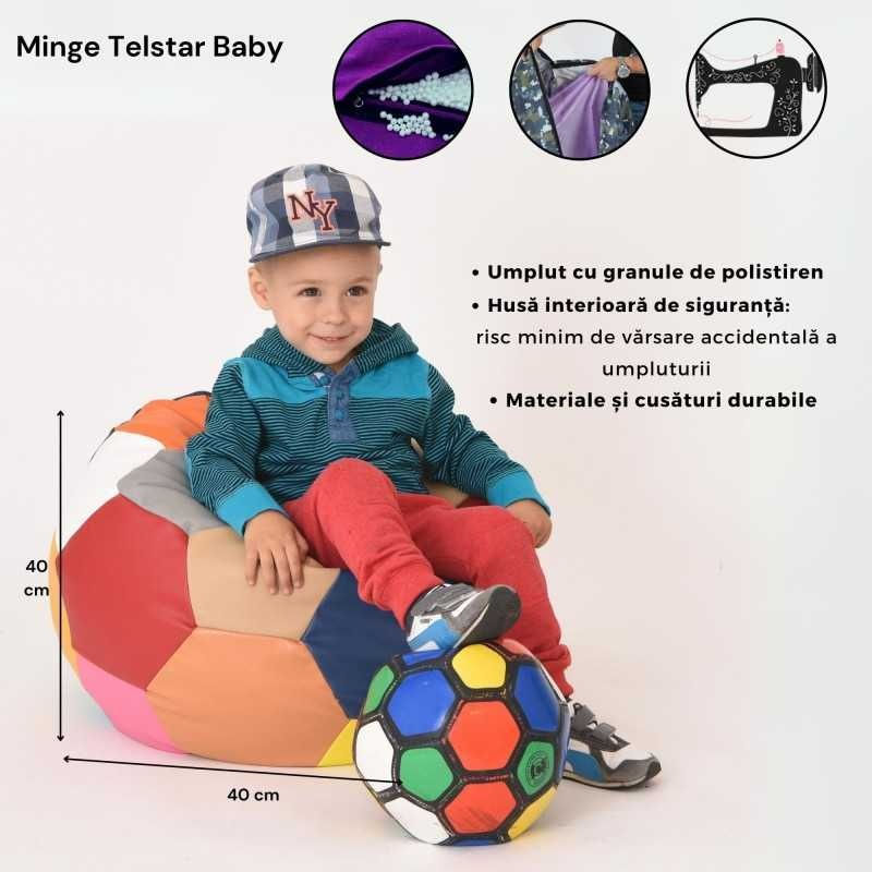 Fotoliu Minge Telstar Baby, material impermeabil, Mozaic — imaginea 4