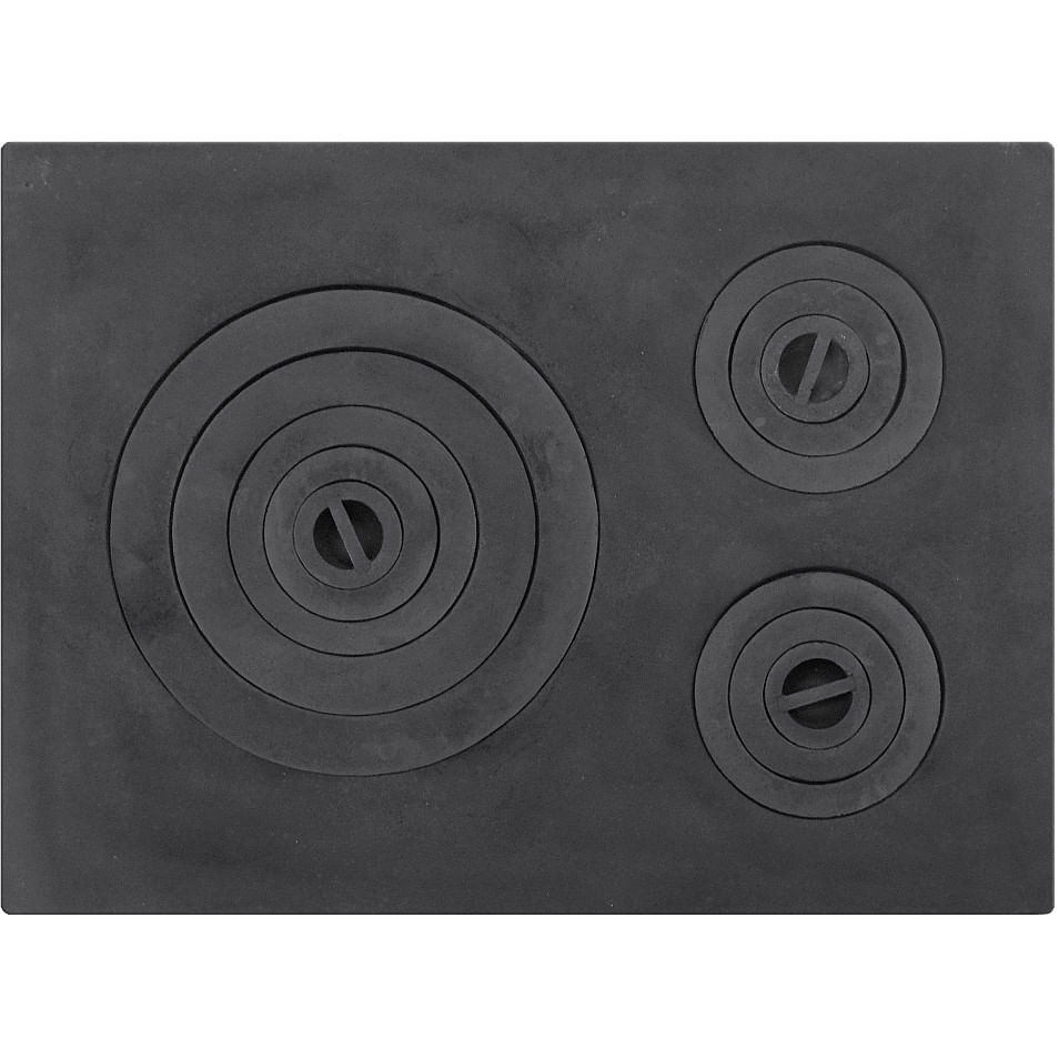 Plita Fonta 3OC fara rama 550 mm x 400 mm, neagra, AV660509