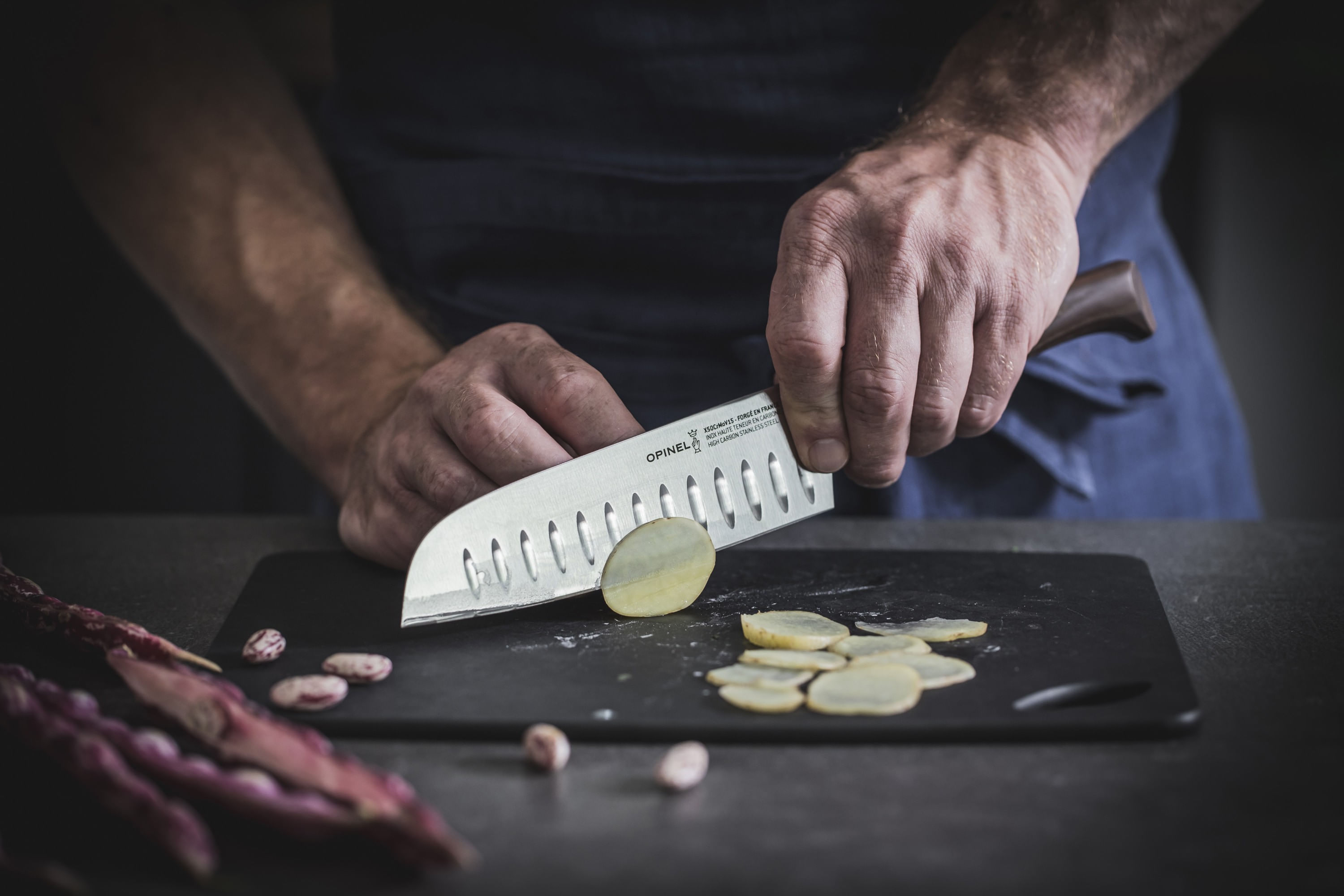 Cutit Santoku, 17cm, "Les Forges 1890” - Opinel — imaginea 3