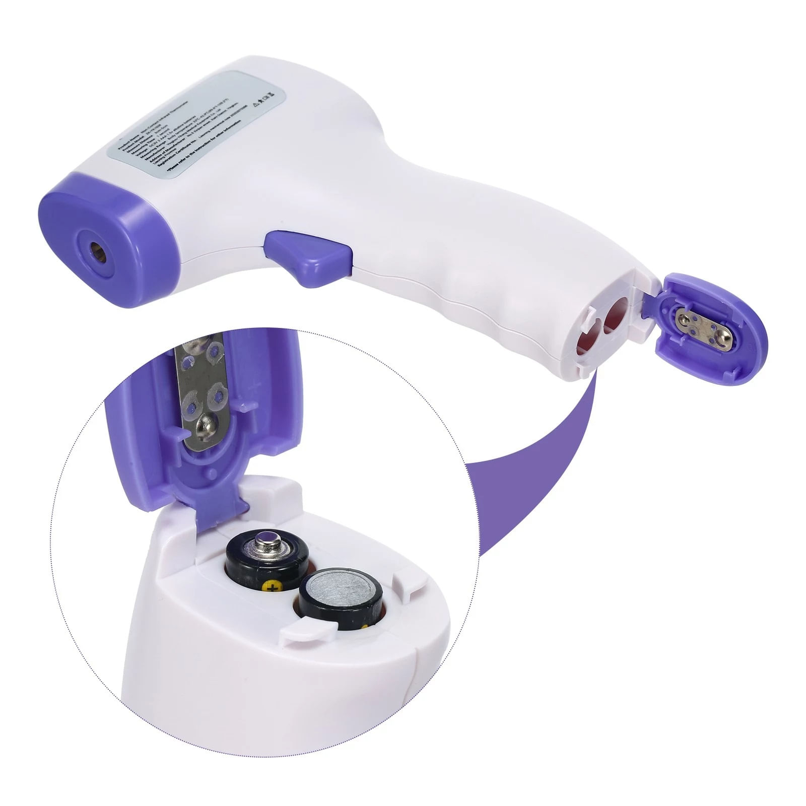 Termometru Digital Non Contact MRG M-ZK-YK1028, 32 memorii, Infrarosu, Alb / Mov - 1 | YEO