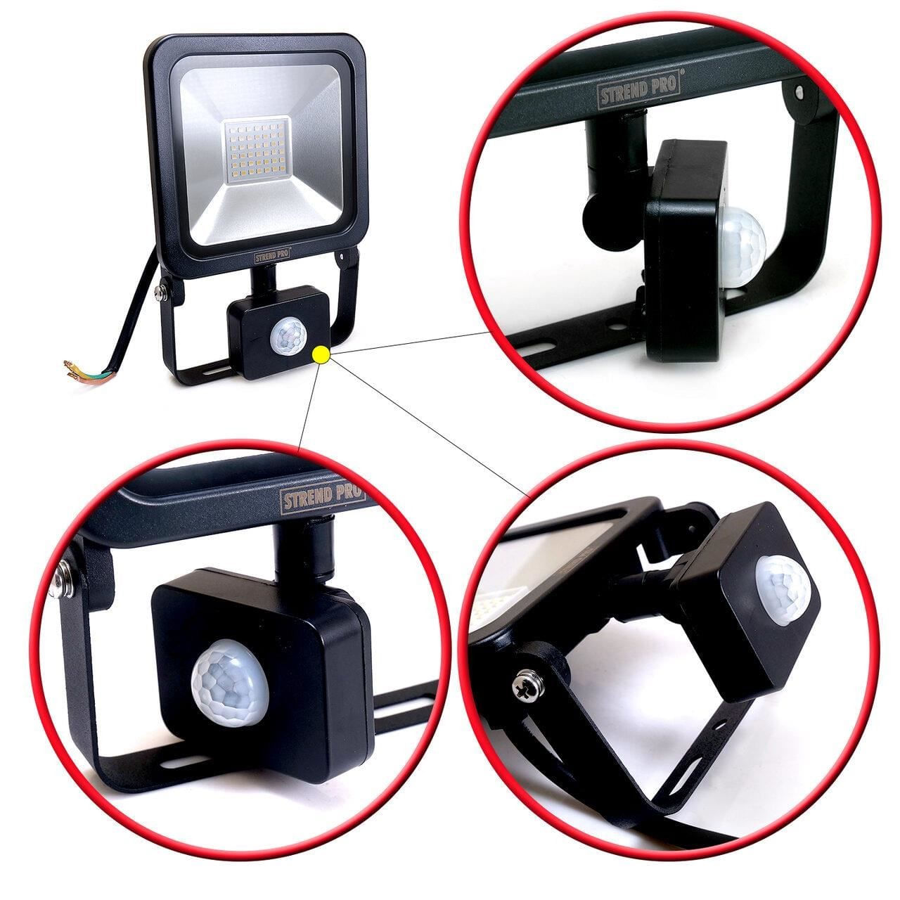 Proiector lucru, LED, cu senzor, 20 W, 1600 lm, IP44, Strend Pro — imaginea 3