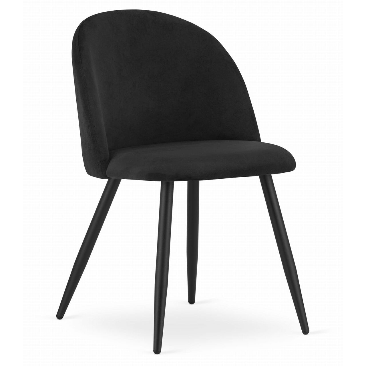 Scaun bucatarie/living, Artool, Bello, catifea, metal, negru, 46x42.5x76.5 cm — imaginea 5