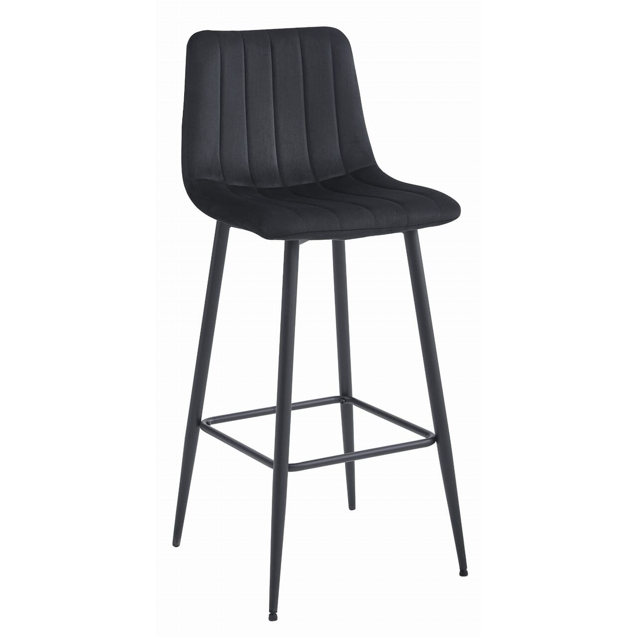Scaun de bucatarie/bar, Artool, Pozza, catifea, otel, negru, 43x35x104 cm — imaginea 5