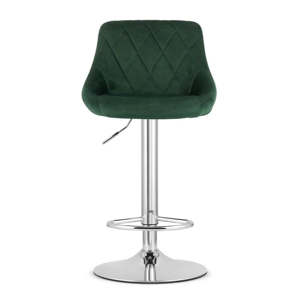 Scaun de bucatarie/bar, Artool, Kast, rotativ, catifea, verde si argintiu, 45.5x49x85-105 cm — imaginea 4
