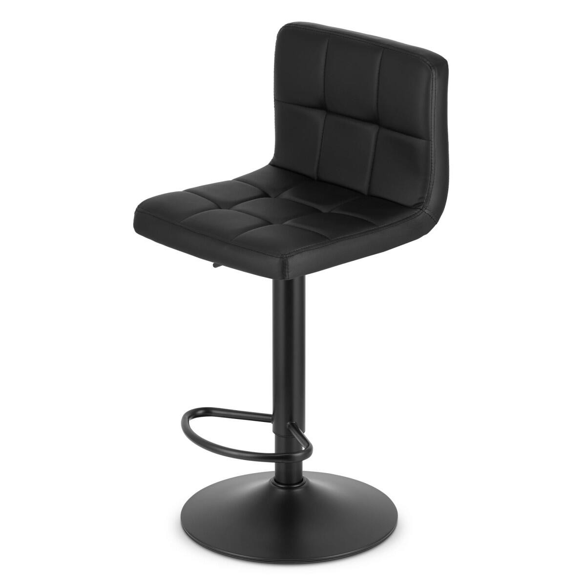 Scaun de bucatarie/bar, Artool, Prot, rotativ, piele ecologica, negru, 41x44.5x87.5-108 cm — imaginea 5