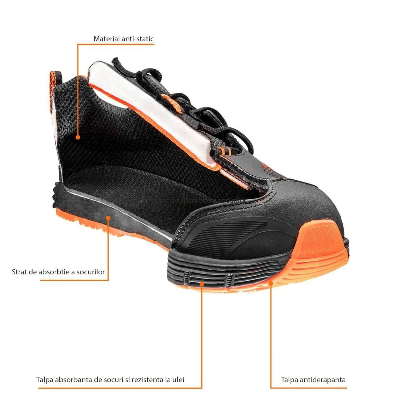 Pantofi de lucru fara elemente metalice, O1, SRC, NEO — imaginea 3