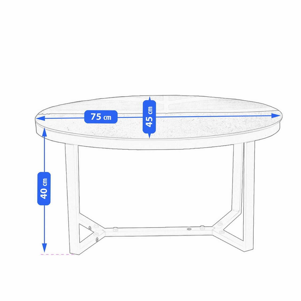 Set mobilier gradina/terasa, negru si natur, 1 masa, 2 scaune, 1 canapea, Imala — imaginea 3