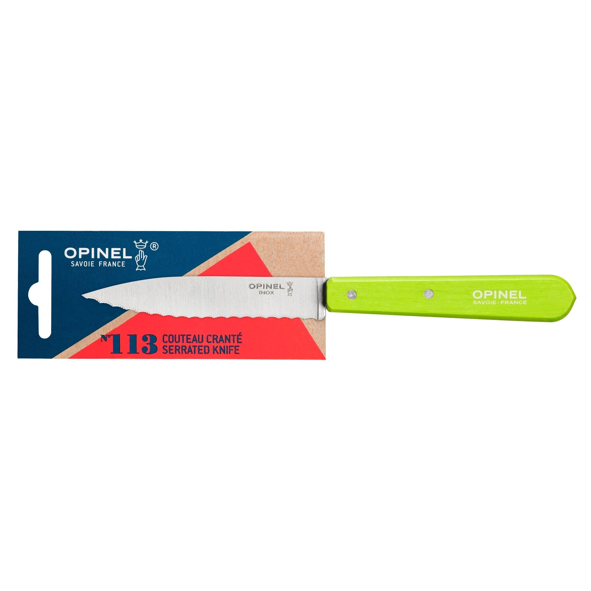 Cutit cu lama serata N°113, inox, 10cm, "Les Essentiels", Apple - Opinel — imaginea 2