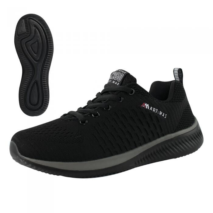 Pantofi casual, textil, talpa spuma Eva, negru si gri — imaginea 2