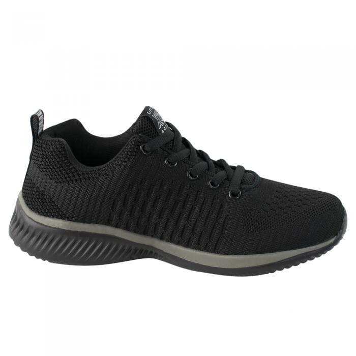 Pantofi casual, textil, talpa spuma Eva, negru si gri — imaginea 3