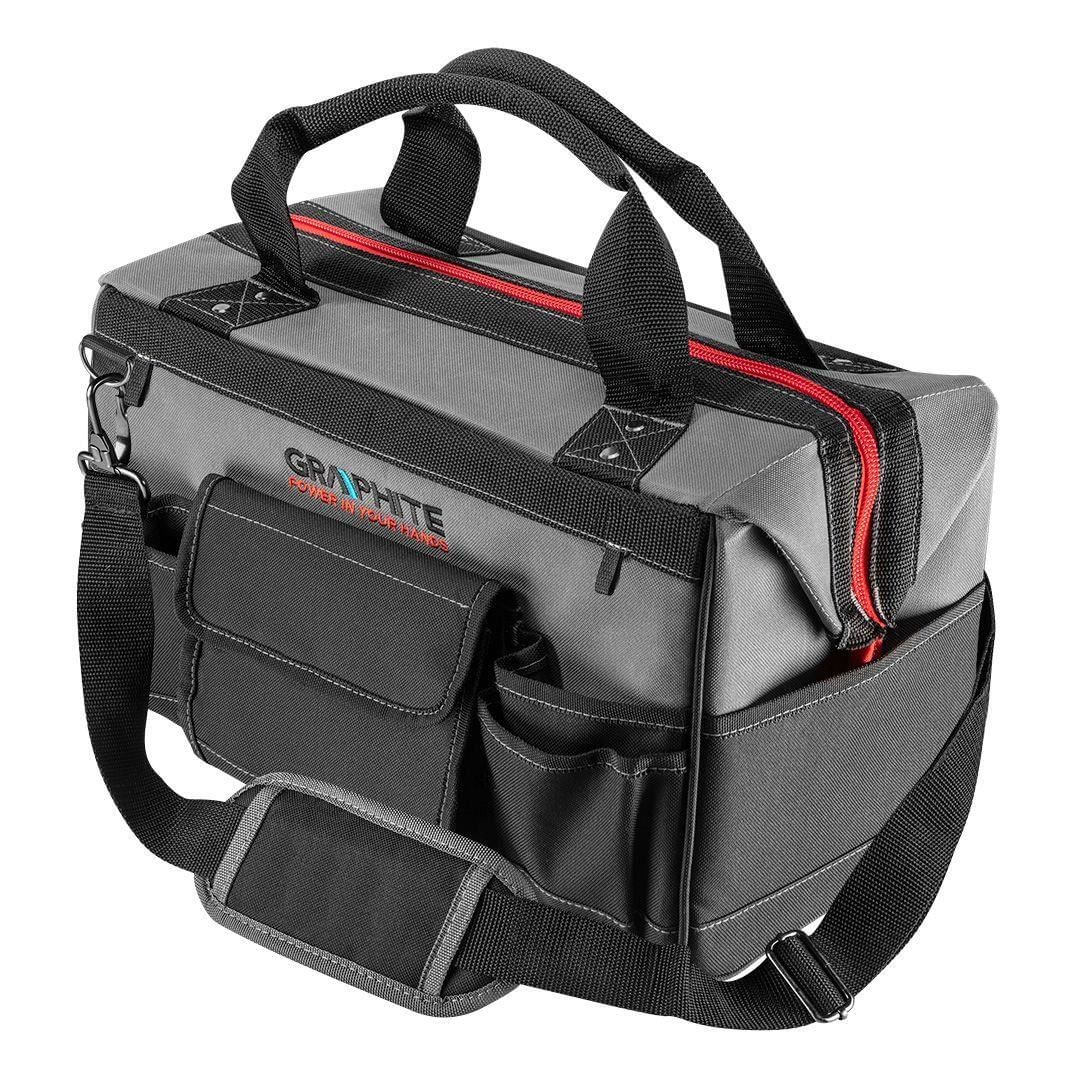 Geanta scule, cu manere si curea transport, poliester, 15 buzunare, 18.5 L, 46x24x45 cm, Graphite Energy — imaginea 3