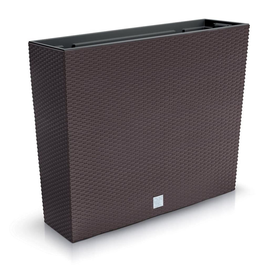 Jardiniera decorativa, imitatie ratan, maro, 58x18x49.8 cm, Rato Case — imaginea 3