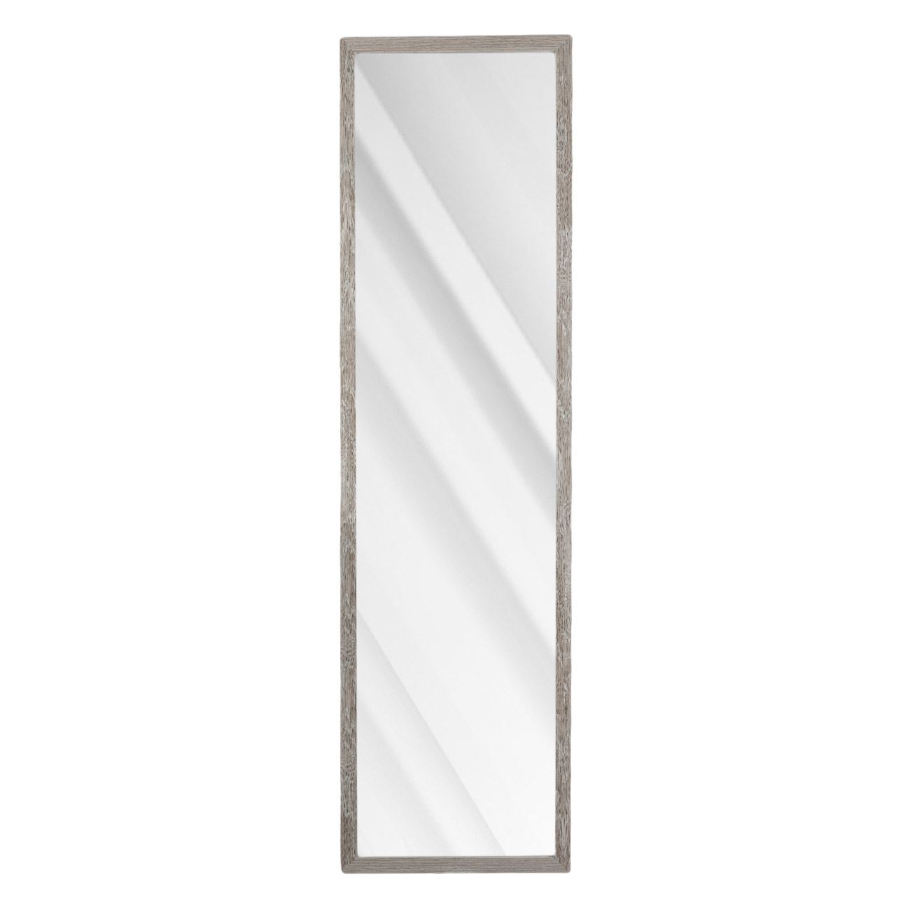 Oglinda perete, lemn, gri, 34 x 124cm