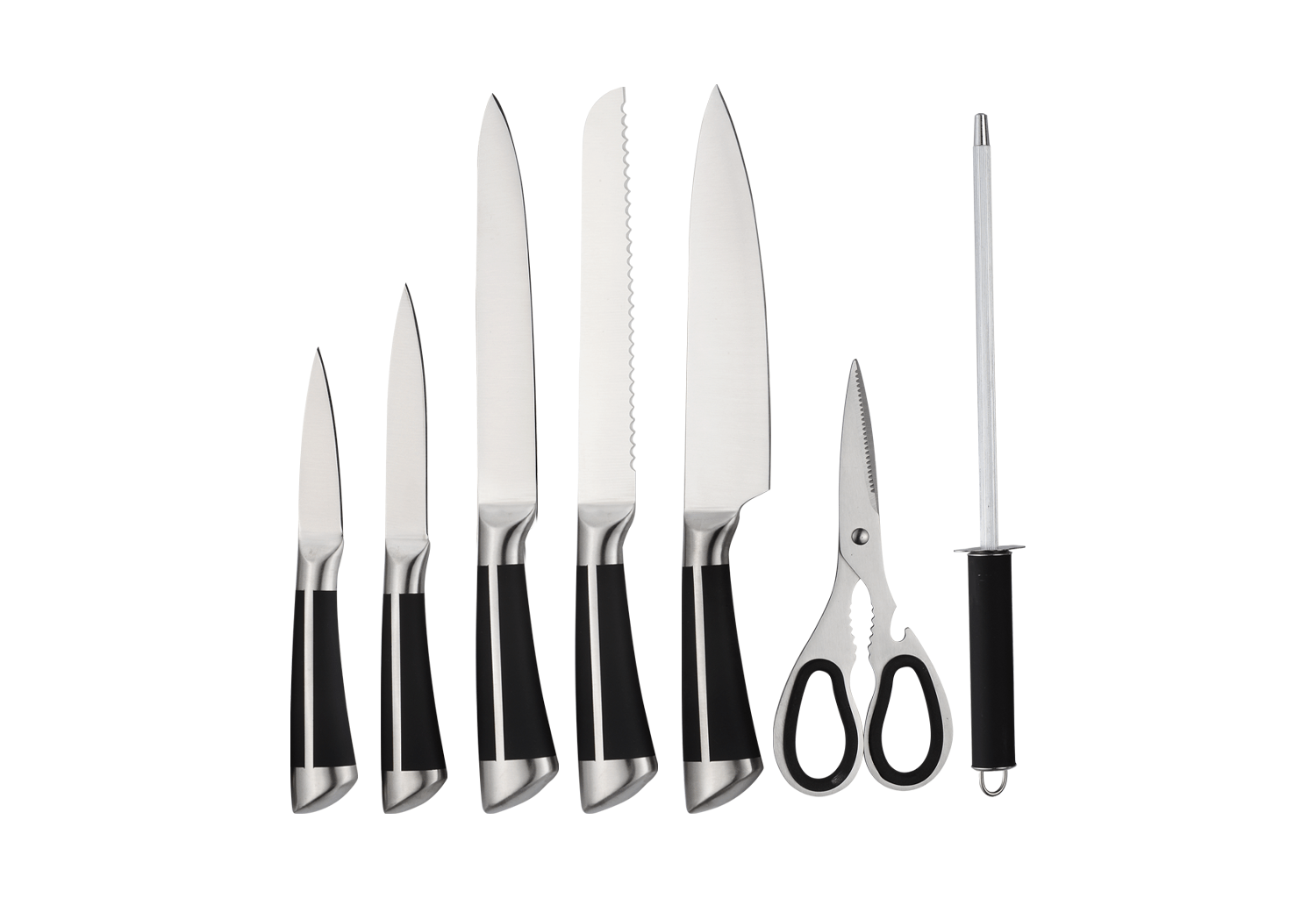 Set cutite 8 piese Zilan ZLN1634, Suport inclus, Otel inoxidabil 3CR13, Compatibil masina de spalat vase — imaginea 2