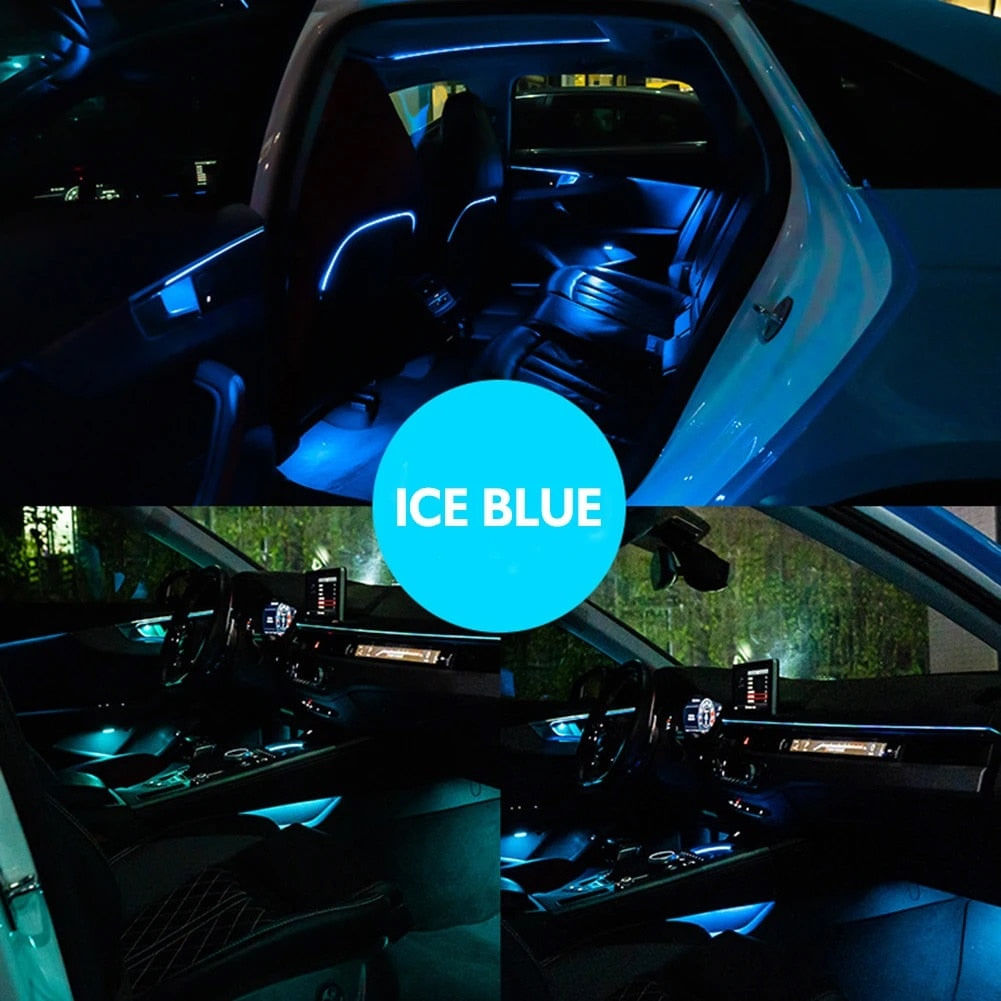 Kit lumini ambientale auto, RGB, 18 in 1, fir flexibil, aplicatie, bluetooth si telecomanda - imagine 3