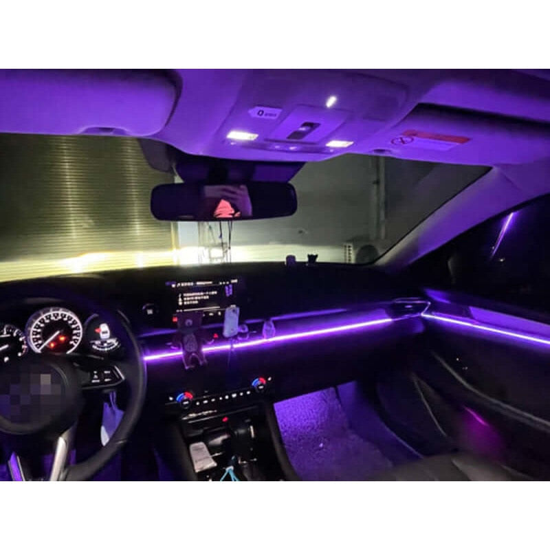 Kit lumini ambientale auto, RGB, 18 in 1, fir flexibil, aplicatie, bluetooth si telecomanda - imagine 5