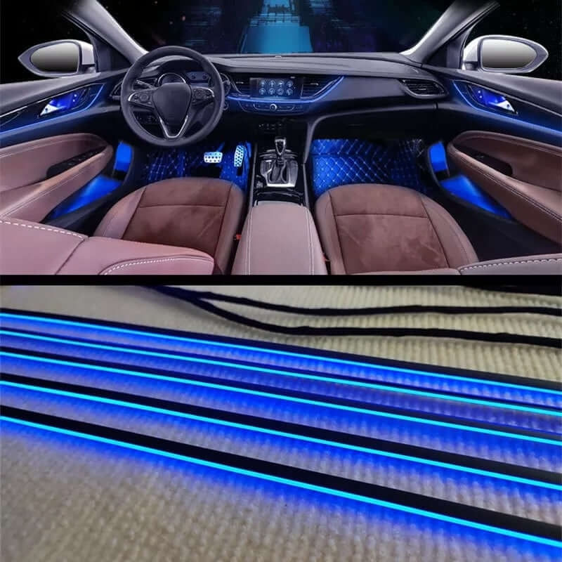 Kit lumini ambientale auto, RGB, 18 in 1, fir flexibil, aplicatie, bluetooth si telecomanda - imagine 11