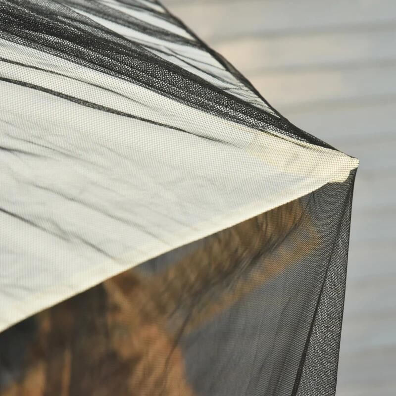 Plasa tantari, muste si alte insecte, pentru umbrela de gradina, material Oxford, negru, 300x230 cm — imaginea 4