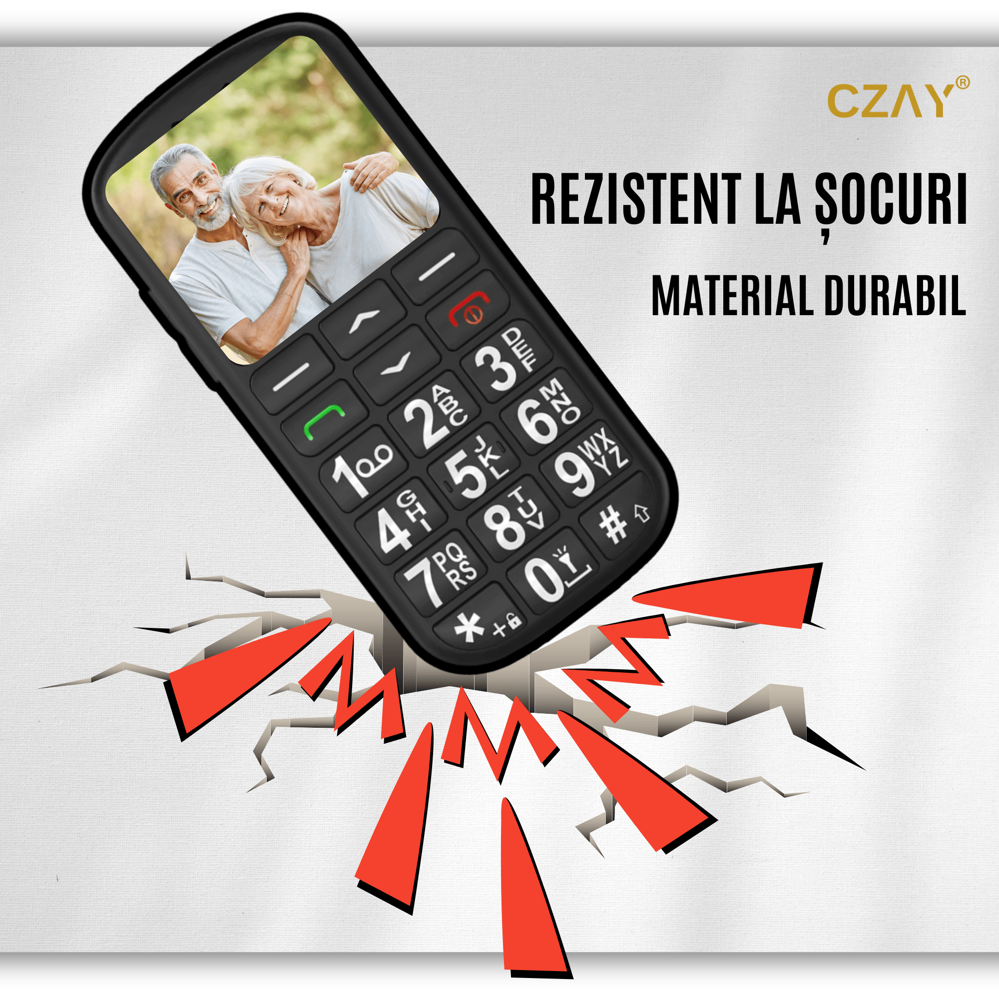 Telefon Mobil Seniori cu Taste Mari, 4G, Meniu in Limba Romana, Volum Puternic, Buton SOS, Ecran Mare, Autonomie 7 Zile - 2 | YEO