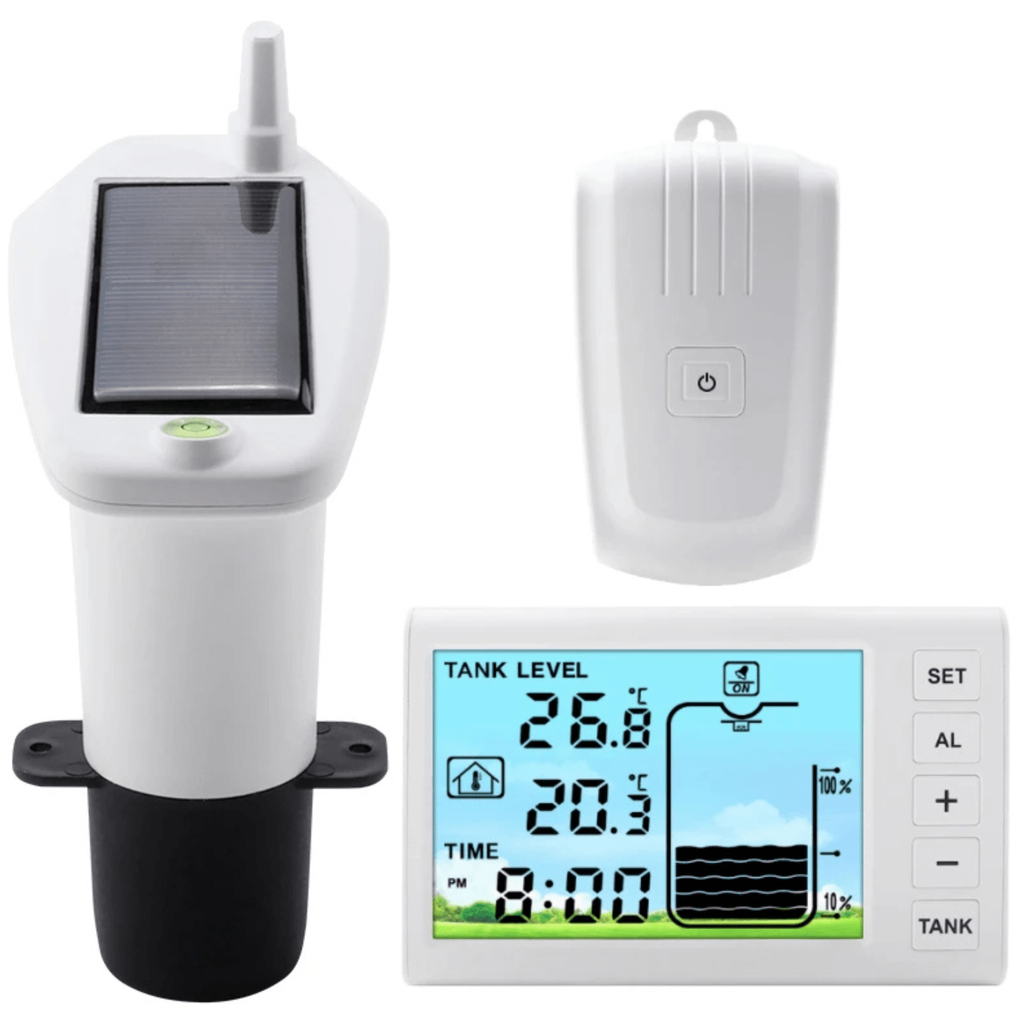 Senzor Nivel Apa Ultrasonic CZAY®, Masurare Adancime si Temperatura Lichid, Alimentare Solara, Umplere Automata,Wireless - 2 | YEO